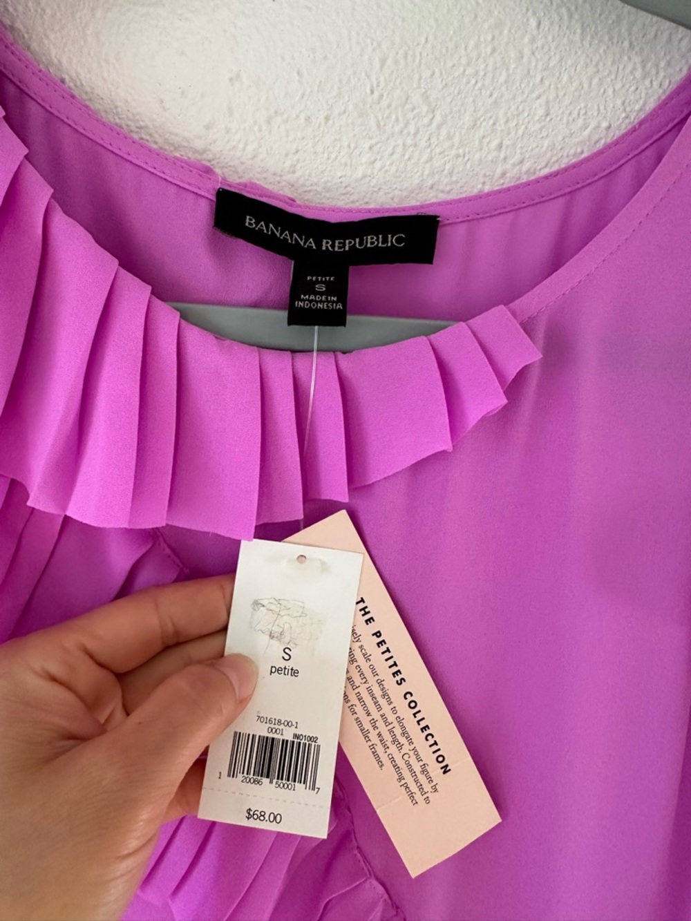 NWT Banana Republic pink/lavender ruffle top - Picture 12 of 14